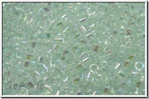 DB0083, MIYUKI Delica, 11/0, crystal, trans., pale aqua-ld., AB, 5g