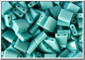 TL-0412fr, MIYUKI Tila Beads, turquoise green, op., matte, AB, 60 Stk.