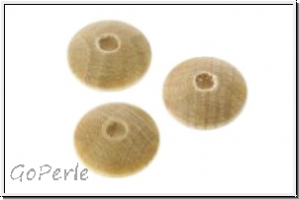 Holzperle, Donut, natur, lackiert, 5x10mm, 10 Stk.