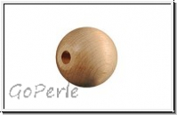 Holzperle, Kugel, natur, 12mm, 10 Stk.