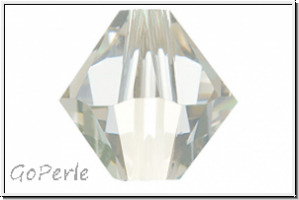 Swarovski Bicone 5328, 6mm, 001SSHA- crystal, silver shade, 5 Stk.