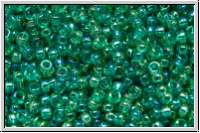 RR-15-0295, MIYUKI Rocailles, 15/0, emerald, trans., AB, 5g