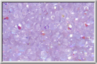 Bhm. Glasschliffperle, feuerpol., 3mm, violet, trans., AB, 50 Stk.