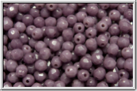 Bhm. Glasschliffperle, feuerpol., 3mm, lavender, op., 50 Stk.