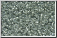 RR-15-1105, MIYUKI Rocailles, 15/0, crystal, trans., met. silver-ld., 5g