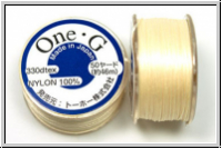 TOHO OneG Beading-Thread Fdelgarn, cream, 1 Spule