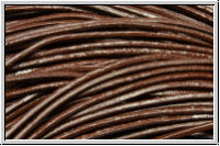 Lederband, 1mm, rund, saddle brown, Rind, 1m