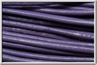 Lederband, 2mm, rund, purple, Rind, 1m