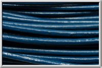 Lederband, 2mm, rund, blue, Rind, 1m