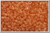 DB0068, MIYUKI Delica, 11/0, crystal, trans., yellow orange-ld., AB, 5g