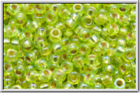 RR-11-1014,  MIYUKI Rocailles, 11/0, chartreuse, trans., silver-ld., AB, 10g