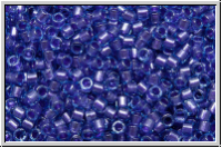 DB0284, MIYUKI Delica, 11/0, aqua, trans., amethyst-ld., 5g