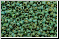 RR-11-4514, MIYUKI Rocailles, 11/0, green, seafoam, op., picasso, 10g