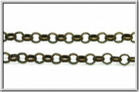 Gliederkette, Rolo-Chain, 4x1,1mm, antikmessingfb., Metall, 1m