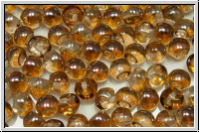 Mushroom Beads, 4mm, crystal, trans., venus luster, 25 Stk.