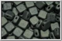 TILE-Beads, diagonal, 6x6mm, hematite, met., matte, 25 Stk.