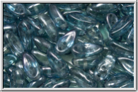 Chili-Beads, 2-Loch, 11x4mm, crystal, trans., montana luster, 25 Stk.
