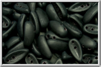 Chili-Beads, 2-Loch, 11x4mm, black, op., matte, 25 Stk.