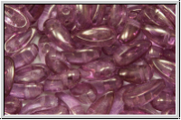 Chili-Beads, 2-Loch, 11x4mm, crystal, trans., rose marbled, 25 Stk.