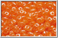 SD-81250-14400, SuperDuo Beads, orange, opal, luster, 10g