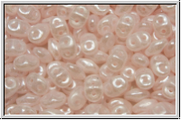 SD-71200-14400, SuperDuo Beads, rose, lt., opal, luster, 10g