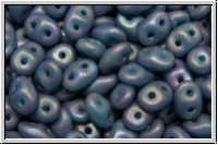 SD-63030-85001, SuperDuo Beads, aqua, op., nebula, matte, 10g