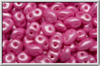 SD-02010-24005, SuperDuo Beads, white, alabaster, pearl shine hot pink, 10g