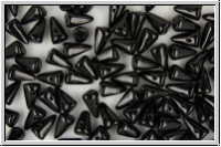 Baby Spike Beads, 5x8mm, black, opaque, 20 Stk.