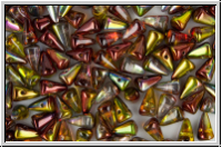 Baby Spike Beads, 5x8mm, crystal, trans., magic apple, 20 Stk.