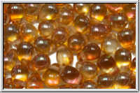 Drop Beads, 4x6mm, crystal, trans., copper luster, 20 Stk.