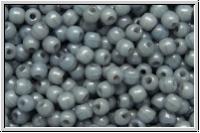 bhm. Glasperle, rund, 2mm, white, alabaster, blue/grey marbled, 150 Stk.