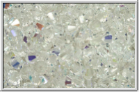 Bhm. Kristallschliffperle, Bicone, 3mm, crystal, trans., AB, 50 Stk.
