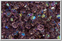 Bhm. Kristallschliffperle, Bicone, 3mm, amethyst, trans., AB, 50 Stk.