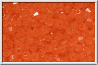Bhm. Kristallschliffperle, Bicone, 3mm, orange, opal, 50 Stk.