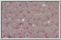 Bhm. Kristallschliffperle, Bicone, 3mm, pink, alabaster, 50 Stk.