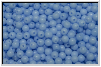 bhm. Glasperle, rund, 3mm, blue, pale, op., 50 Stk.