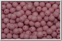 bhm. Glasperle, rund, 4mm, rose, lt., op., matte, 50 Stk.