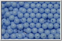 bhm. Glasperle, rund, 4mm, blue, pale, op., 50 Stk.