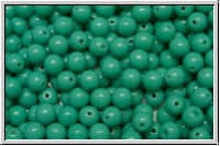 bhm. Glasperle, rund, 4mm, turquoise, op., 50 Stk.