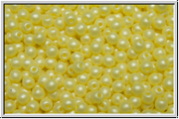 bhm. Glasperle, rund, 3mm, crystal, trans., soft pastel yellow, 50 Stk.