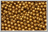 bhm. Glasperle, rund, 3mm, brass gold, met., satin, 50 Stk.