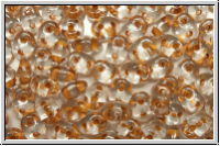 SD-00030-44887, SuperDuo Beads, crystal, trans., lt. orange-ld., 10g