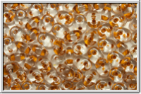 SD-00030-44889, SuperDuo Beads, crystal, trans., dk. orange-ld., 10g