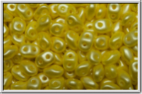 SD-00030-25002, SuperDuo Beads, crystal, trans., yellow pastel, 10g