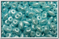 SD-00030-25018, SuperDuo Beads, crystal, trans., lt. azore pastel, 10g