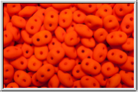 SD-02010-25122, SuperDuo Beads, white, alabaster, orange neon, 10g