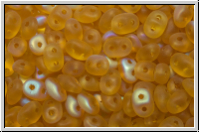 SD-10060-28771, SuperDuo Beads, topaz, trans., matte, AB, 10g