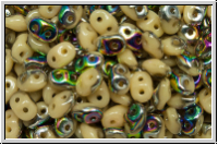 SD-13020-28101, SuperDuo Beads, ivory, op., half vitrail, 10g