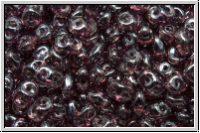 SD-20060-14400, SuperDuo Beads, amethyst, trans., luster, 10g