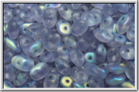 SD-20500-28771, SuperDuo Beads, tanzanite, trans., matte, AB, 10g